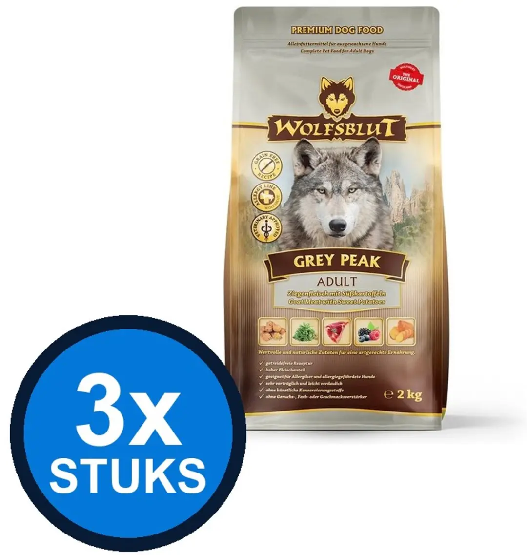 Wolfsblut Adult Grey Peak Droogvoer Hondenvoer