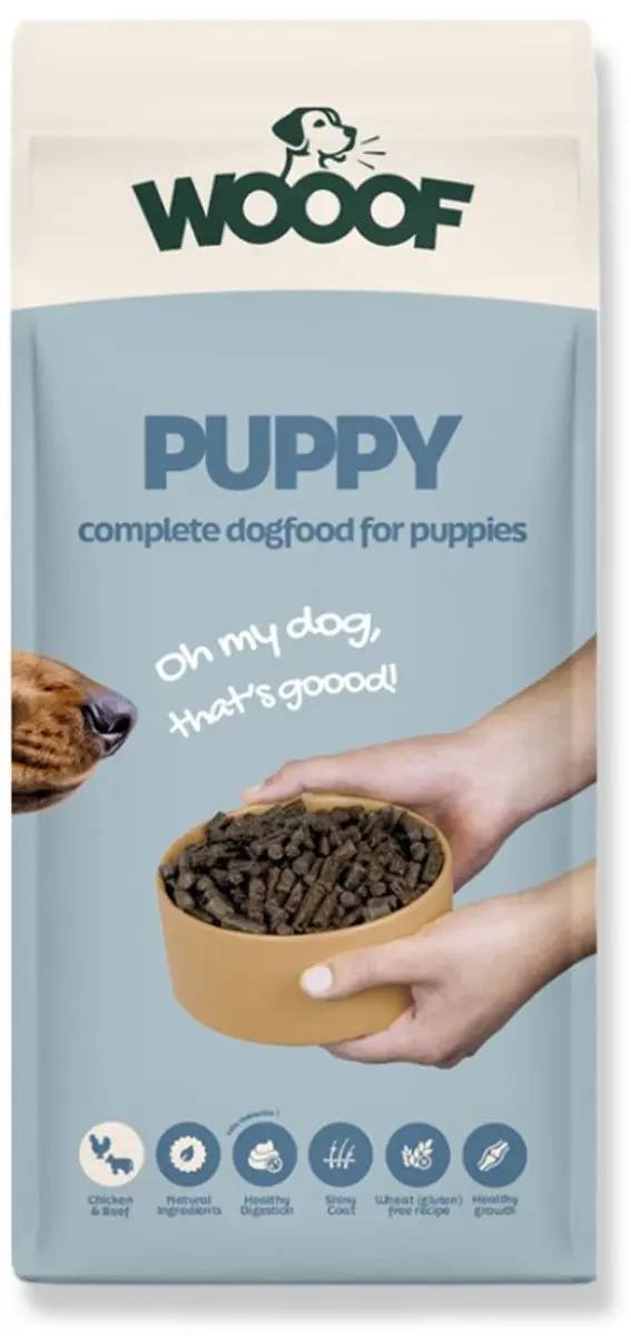 Wooof Puppy Geperst Hondenvoer 18kg