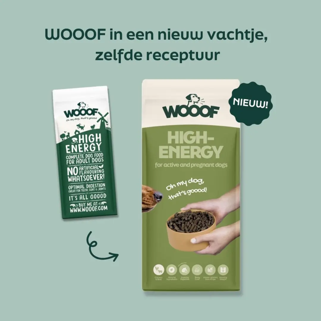 Wooof High Energy Droogvoer 14kg