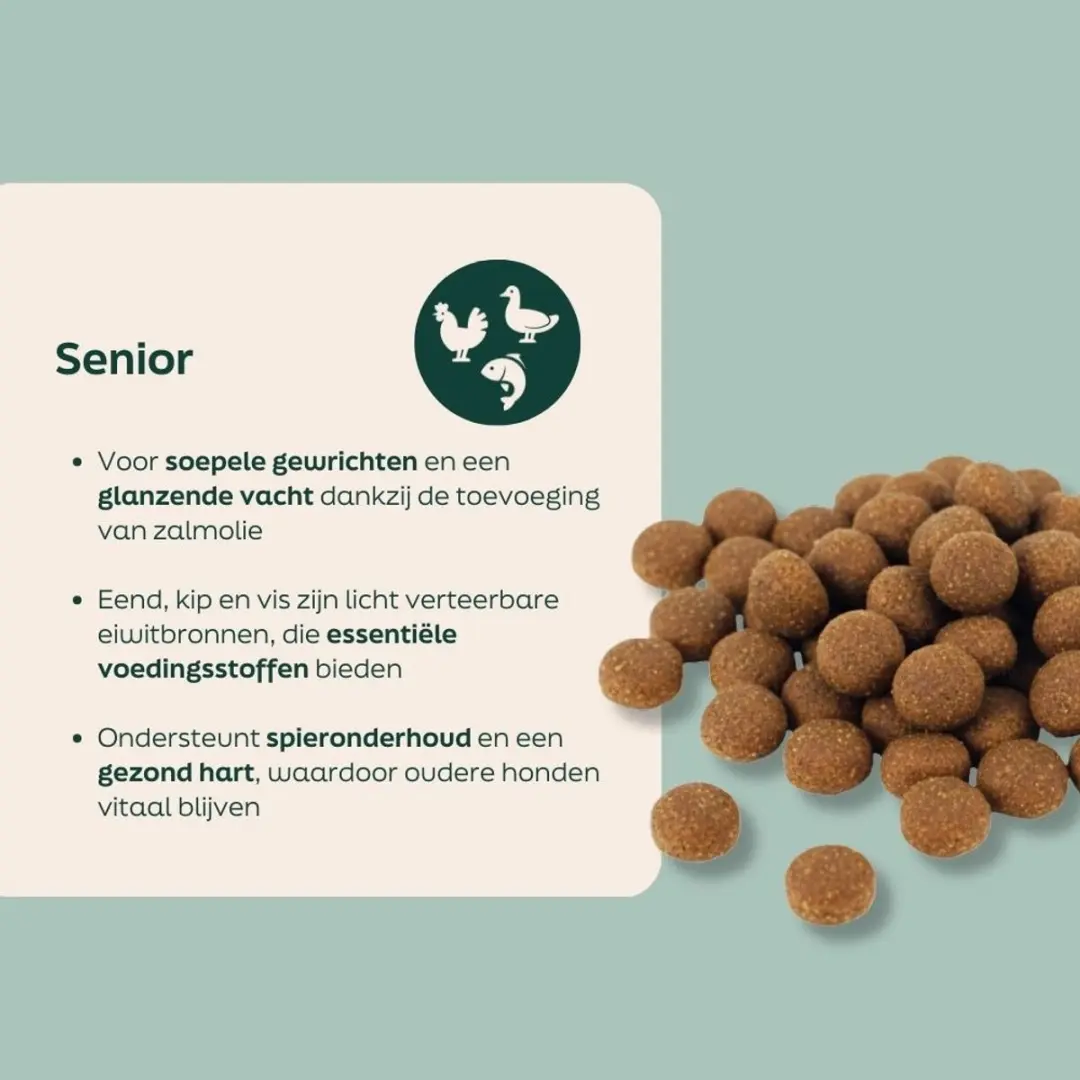 Wooof Senior Krokant Hondenvoer 18kg