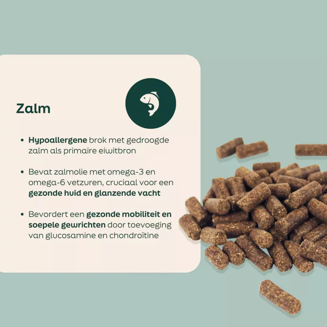 Wooof Zalm Geperste Hondenbrokken 18kg