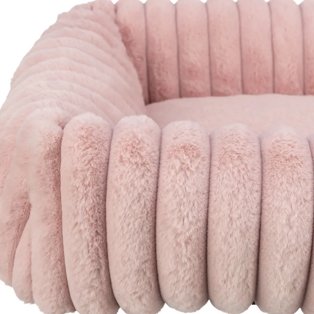 Trixie Hondenmand Lonni Hoekig Ribfluweel Roze 100x70cm - afbeelding 2 van 5
