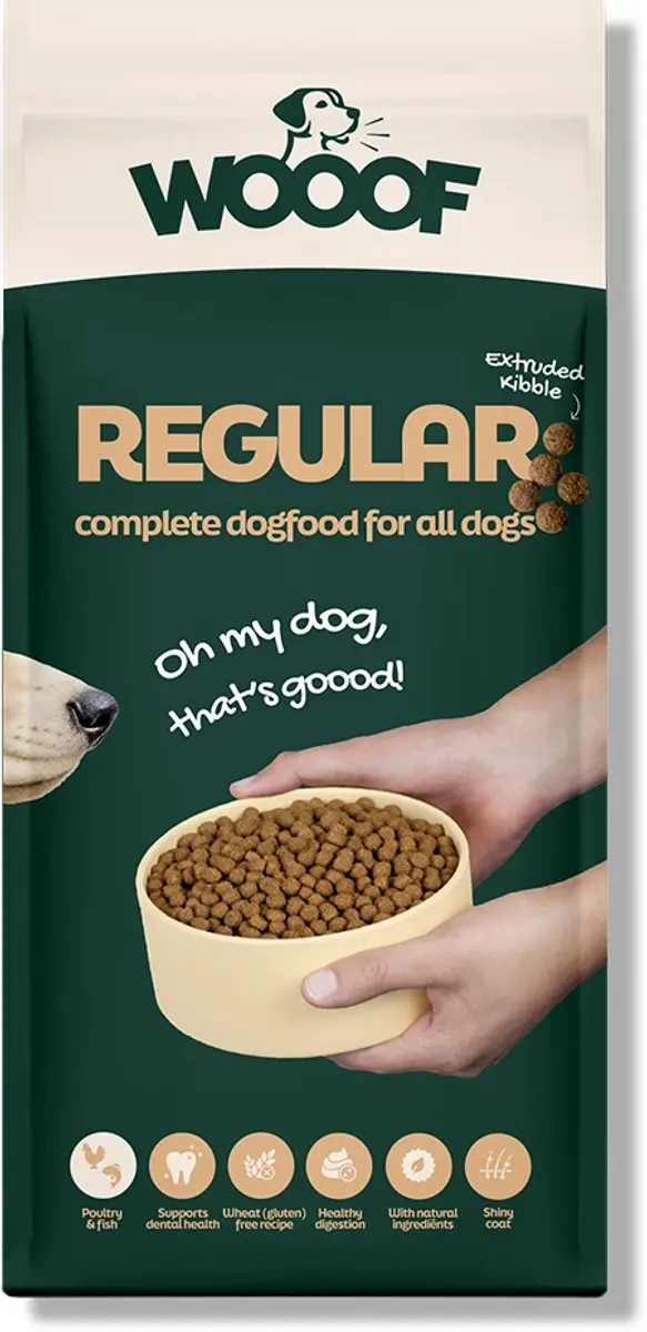 Wooof Regular Krokant Hondenvoer 18kg