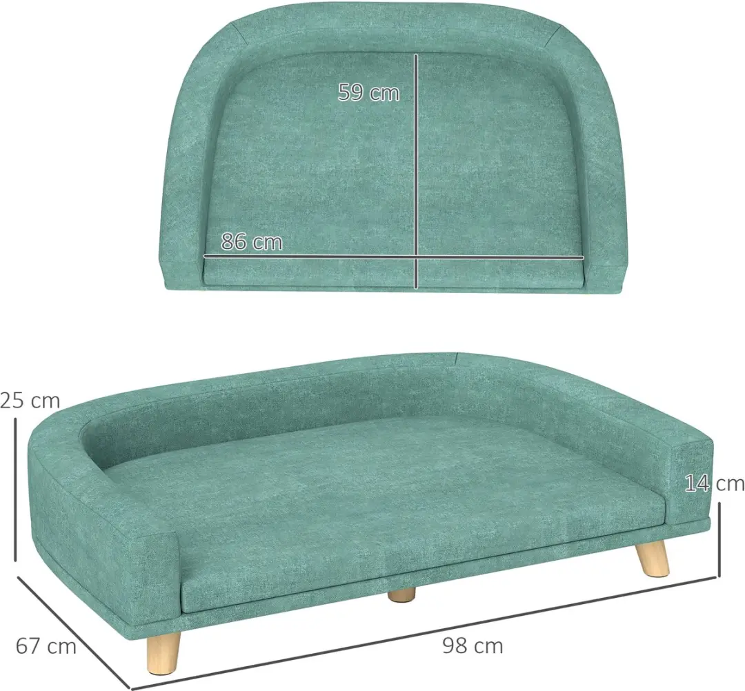 Pawhut Hondenmand - 98x67x25cm - Groen
