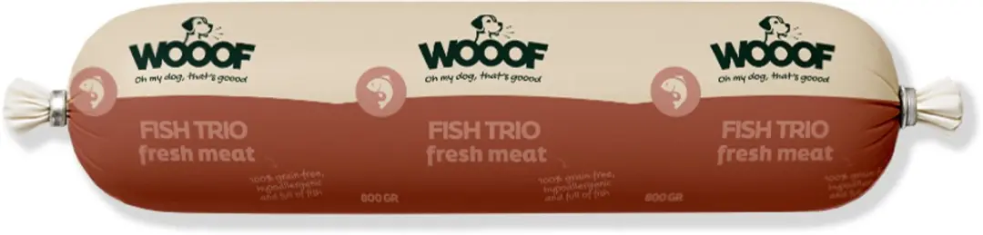 Wooof Visworst Pakket 10x800g - Natvoer Zalm & Vis Mix