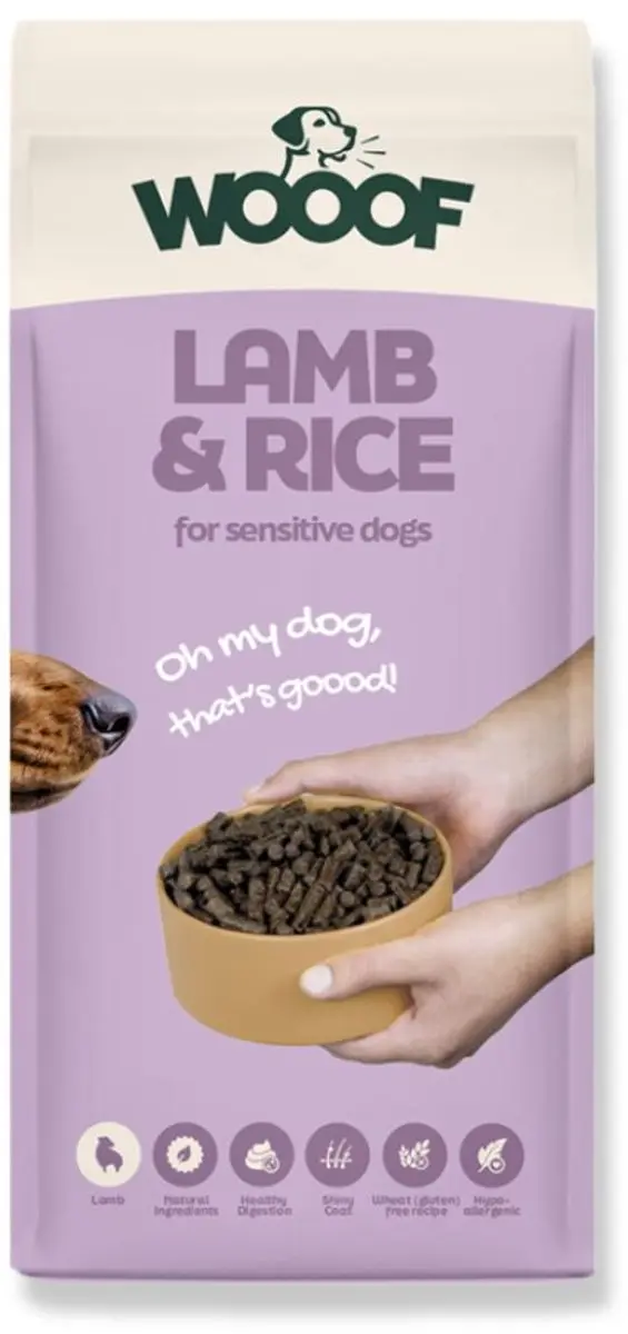 Wooof Lam en Rijst Hondenbrokken 18kg