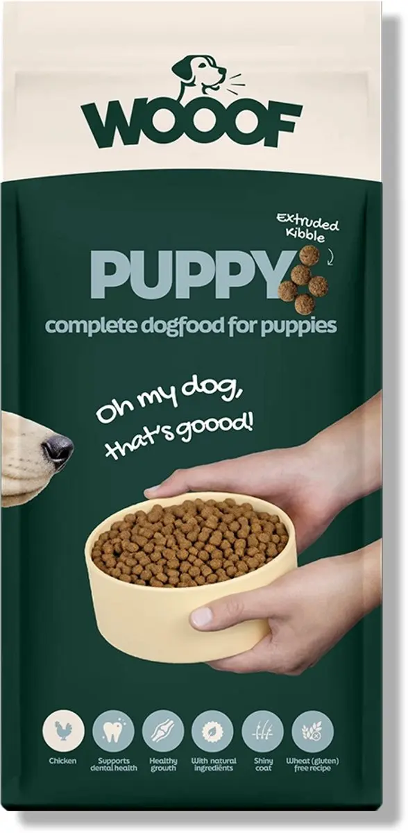 Wooof Puppy Krokant Hondenbrokken 18kg