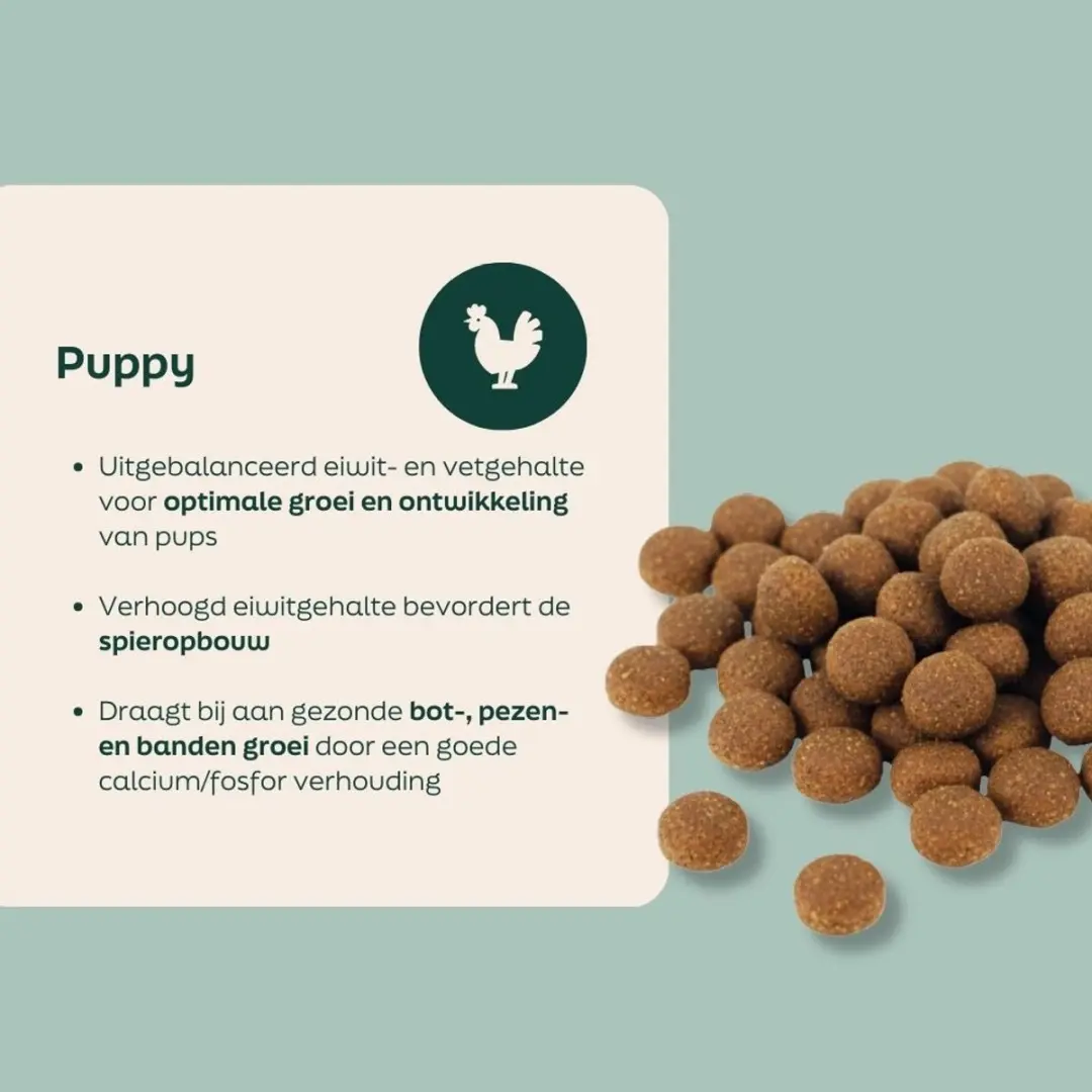 Wooof Puppy Krokant Hondenbrokken 18kg
