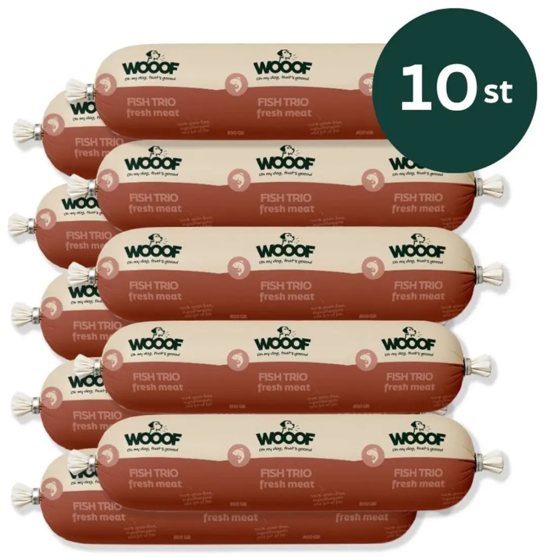 Wooof Hondenworsten Vis Natvoer 10x800g