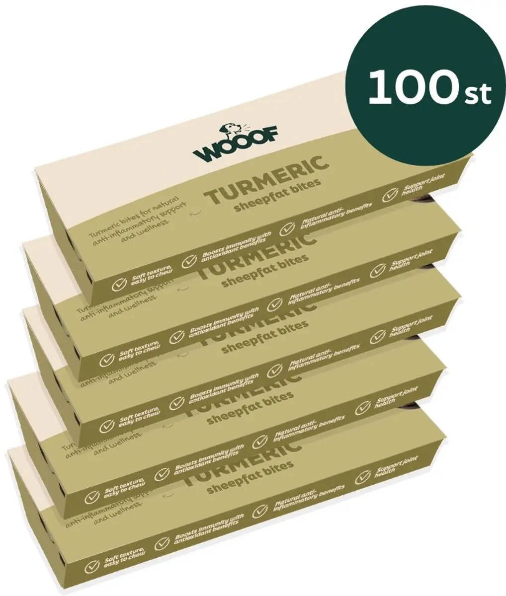 Wooof Schapenvet Bonbons met Kurkuma