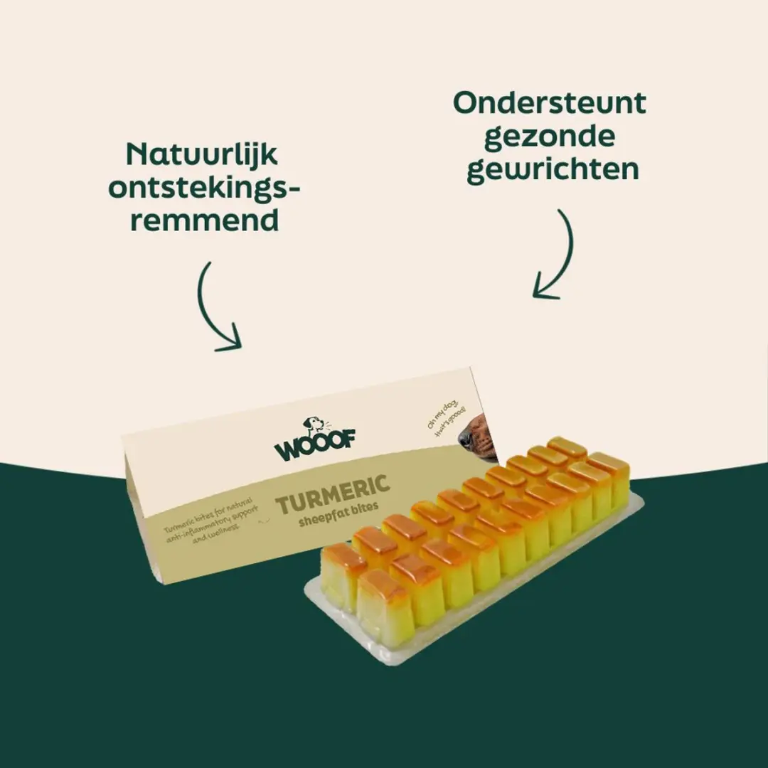 Wooof Schapenvet Bonbons met Kurkuma - 100 Stuks
