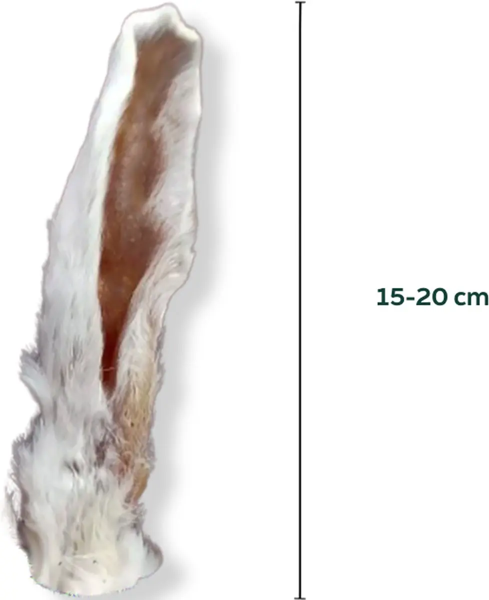 Wooof Konijnenoren Hondensnack 1kg - 60 Stuks