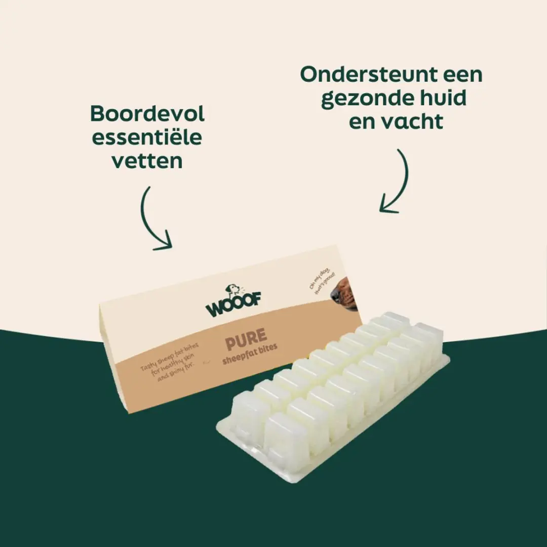 Wooof Schapenvet Bonbons Puur - 450g - 100 Stuks