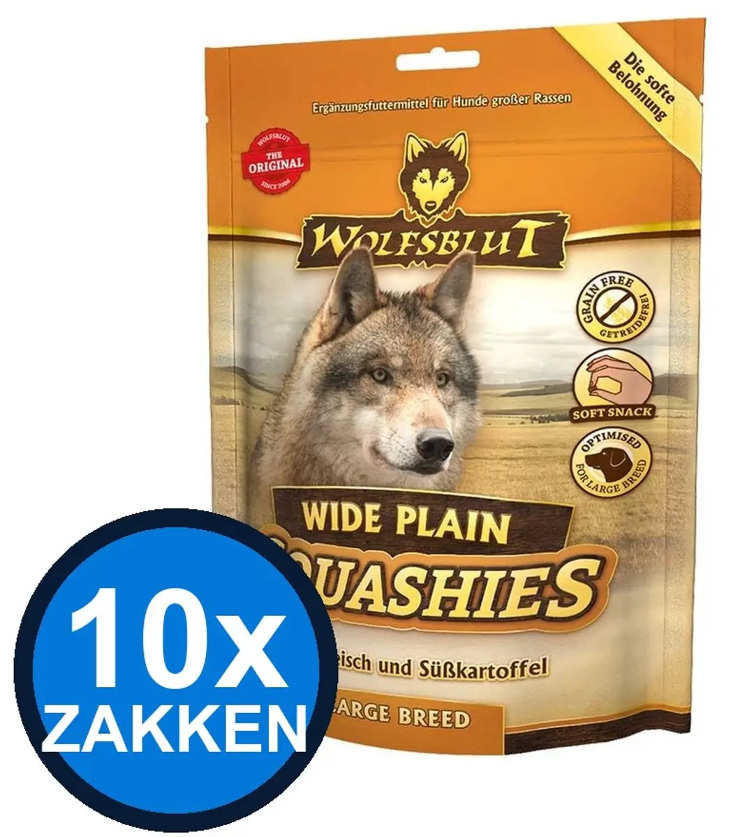 Wolfsblut Squashies Wide Plain All Ages Large Breed - 10 Stuks