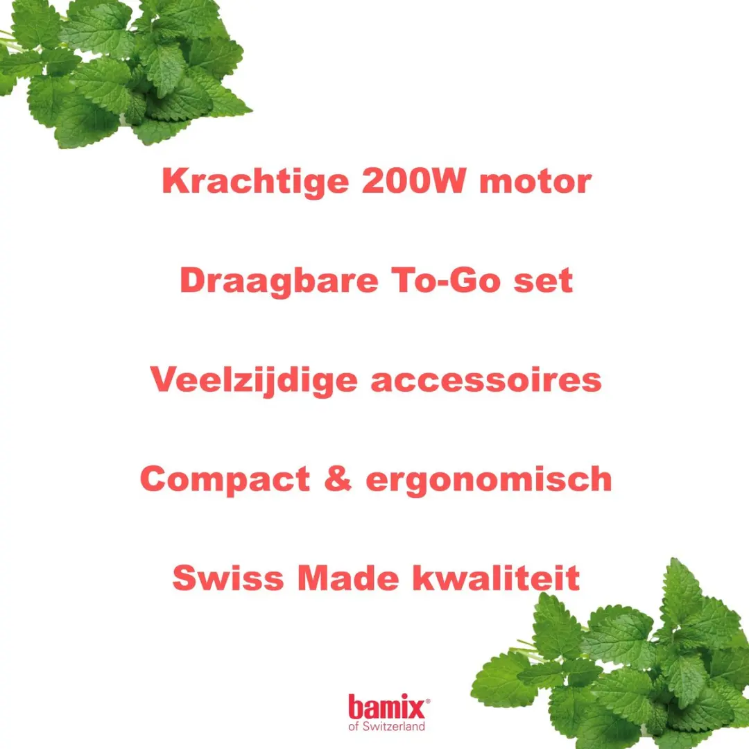 Bamix SwissLine M200 Staafmixer - 200W - Zwart