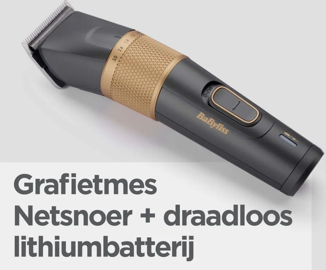 Babyliss Graphite Precision Tondeuse E987E - 26 standen 0.6-28mm - 160min