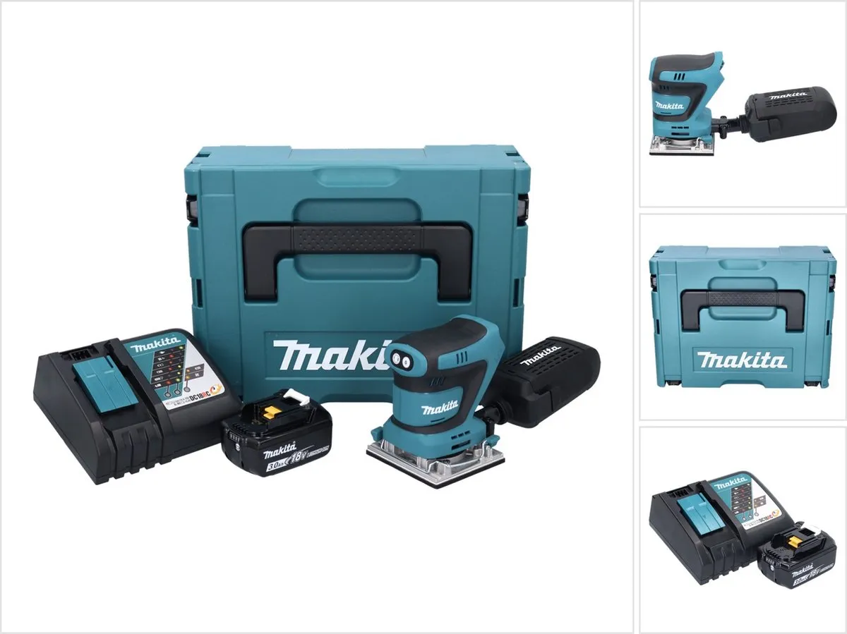 Makita DBO 482 RF1J Vlakschuurmachine 18V