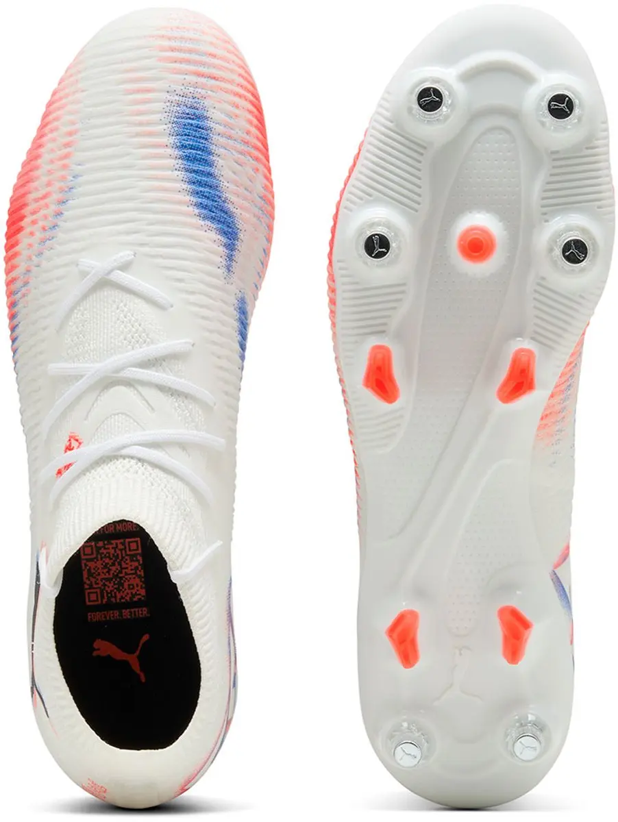 PUMA Future 8 Match Mxsg Voetbalschoenen 40 - Wit/Zwart/Rood