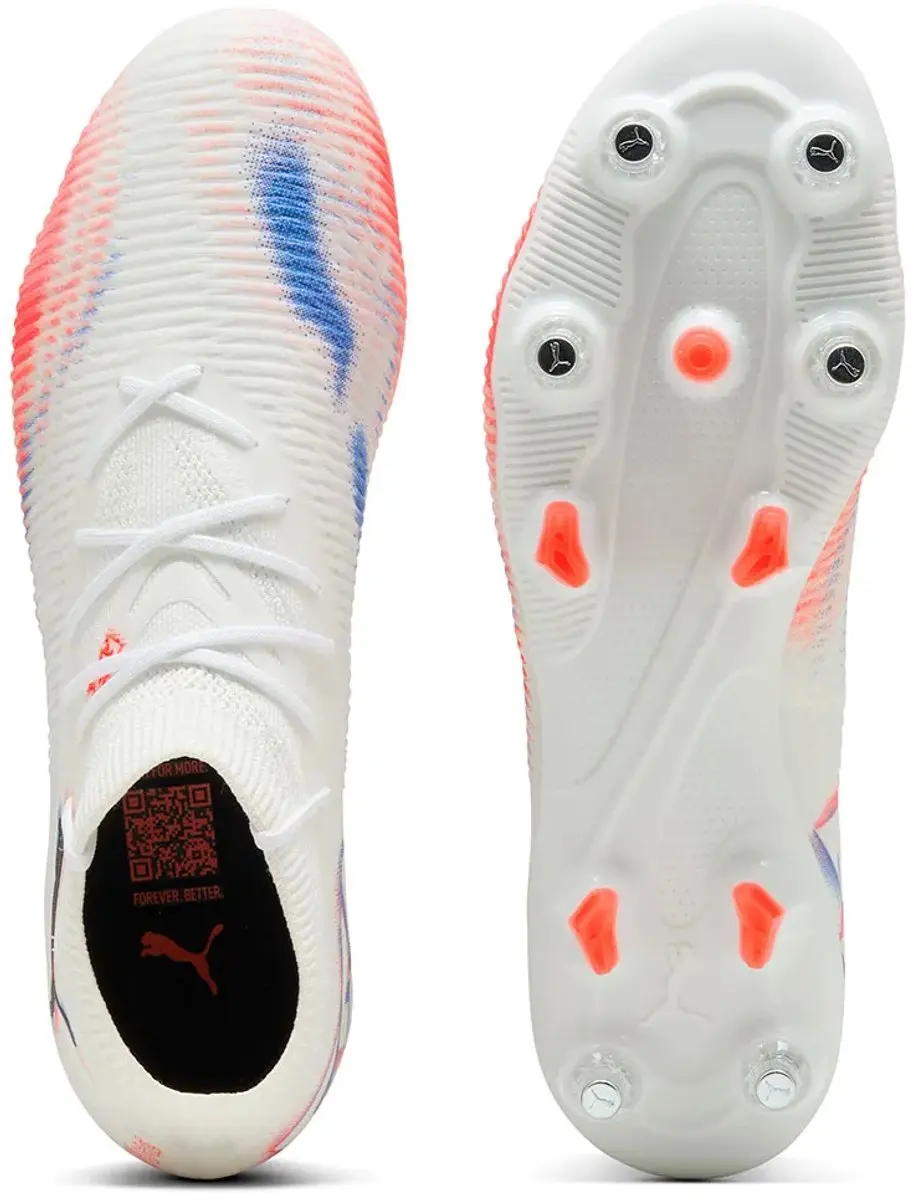 PUMA Future 8 Match Mxsg Voetbalschoenen 40 - Wit/Zwart/Rood