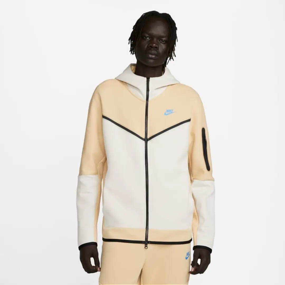 Nike Sportswear Tech Fleece Full-Zip Hoodie S - Sesame/Light Orewood Brown