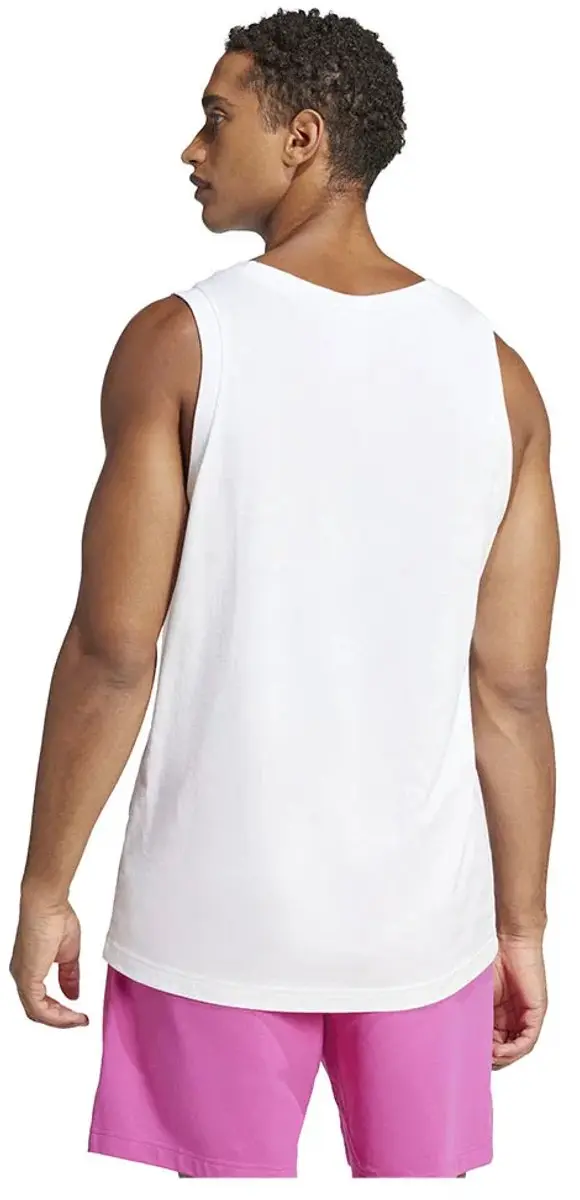 Adidas Essentials Small Logo Mouwloos T-shirt Wit XS