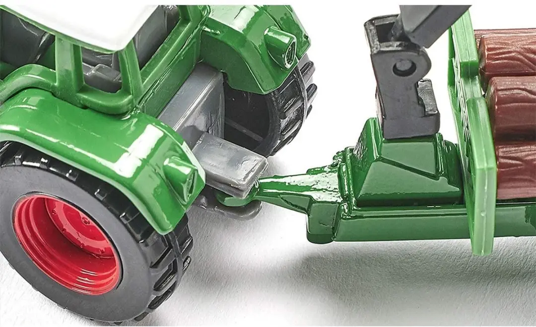 SIKU 1645 Fendt Tractor met Boomstam-Aanhanger - Groen