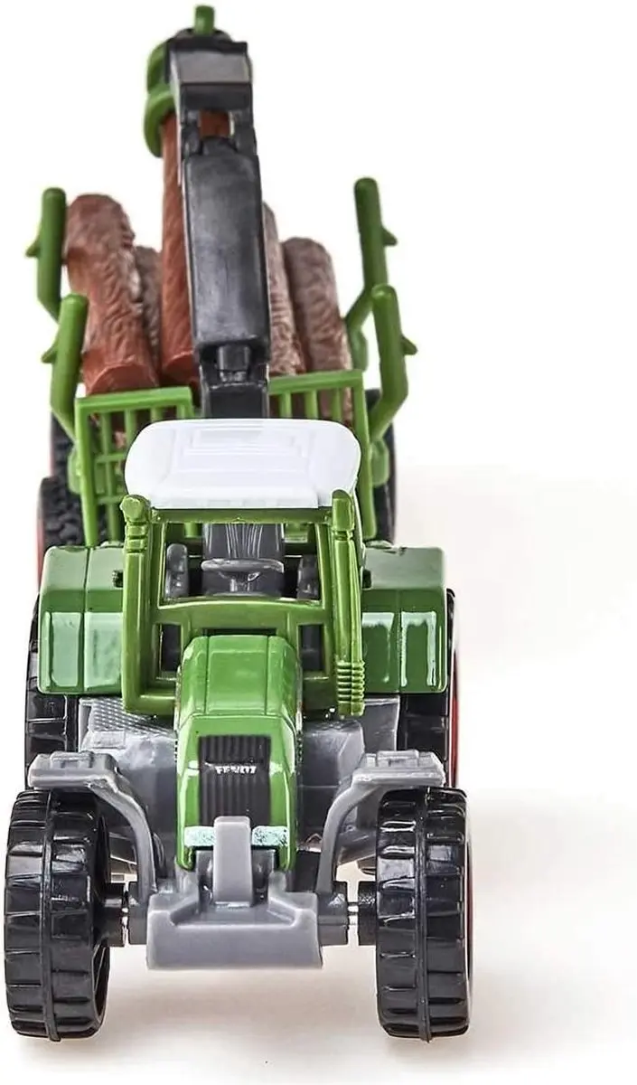 SIKU 1645 Fendt Tractor met Boomstam-Aanhanger - Groen