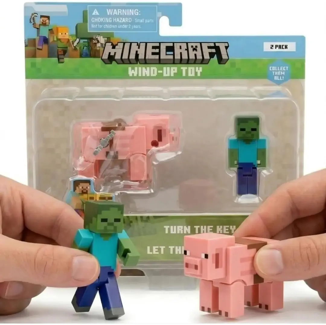 Minecraft Wind-Up Toy Zombie & Pig