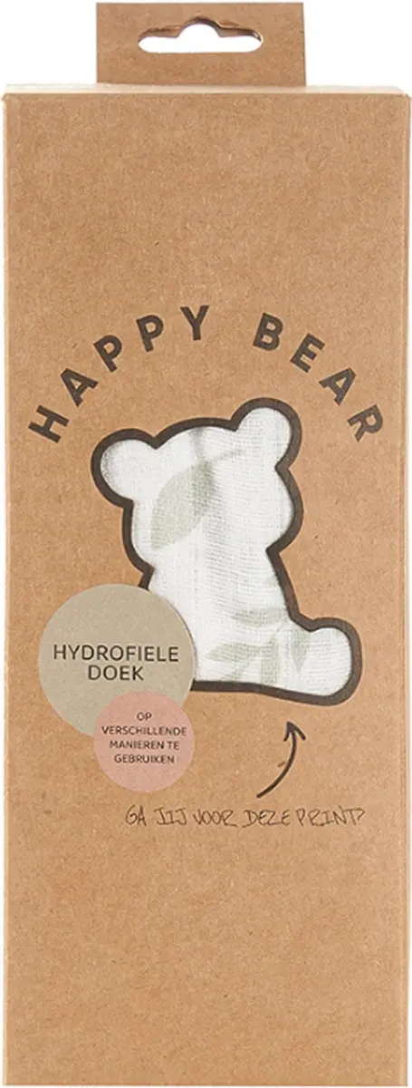 HappyBear Swaddle Hydrofiele Doek Botanical - Extra Groot 120cm