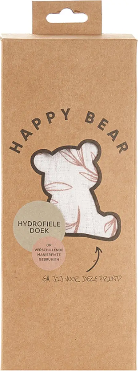 HappyBear Swaddle Hydrofiele Doek Twiggy - Extra groot 120cm