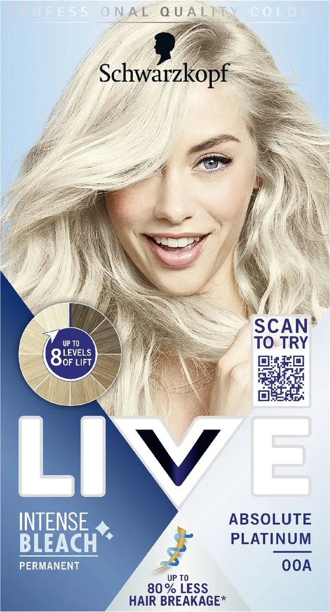 Schwarzkopf Live Intense Bleach 00A Absolute Platinum Kleurspoeling 1ml