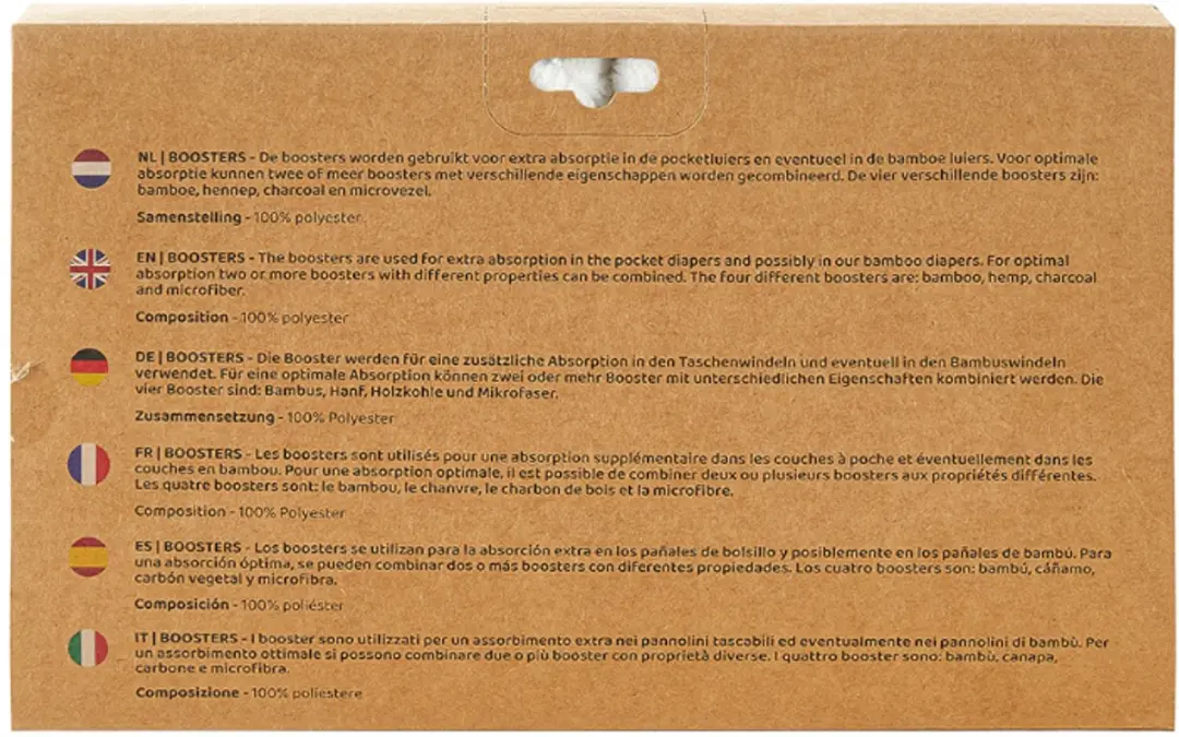 HappyBear Microvezel Booster Set 4 Stuks - One Size