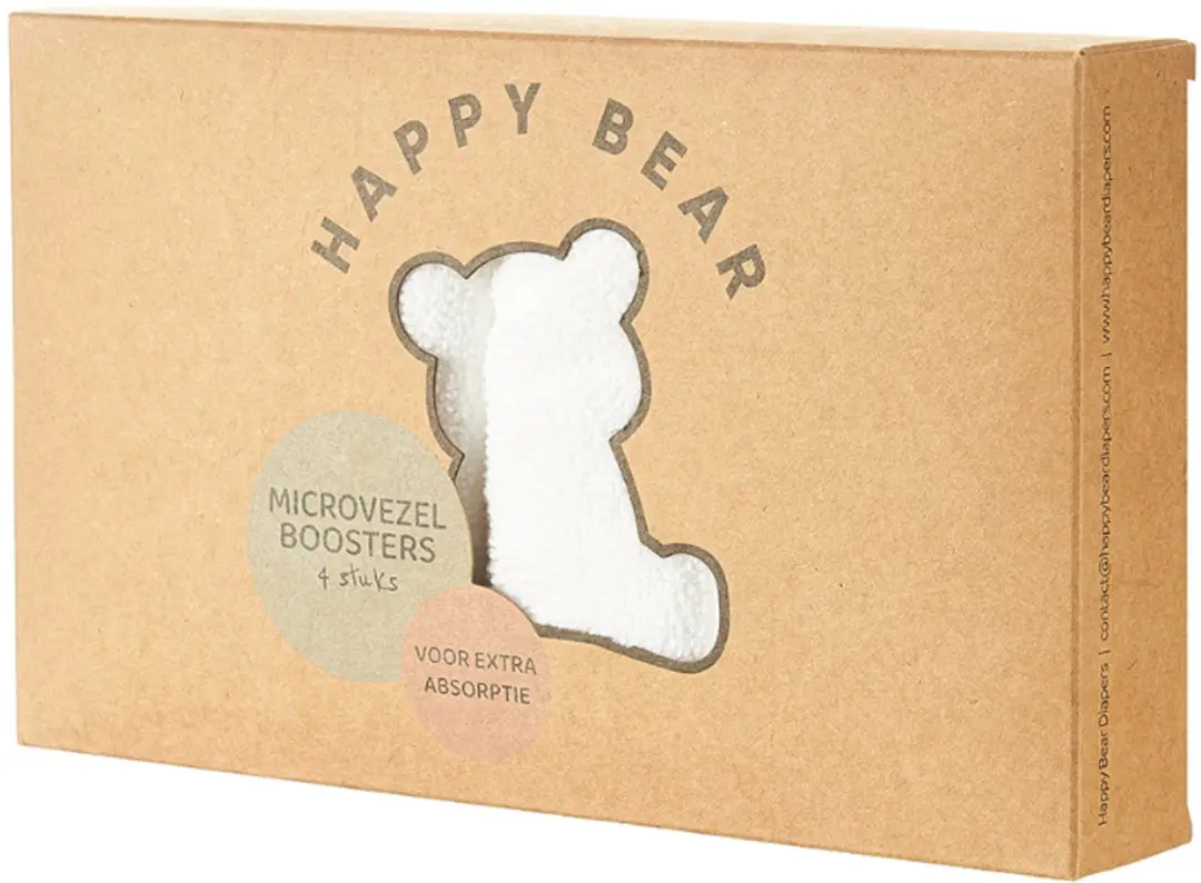 HappyBear Microvezel Booster Set 4 Stuks - One Size