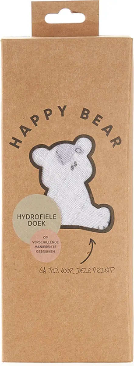 HappyBear Swaddle Hydrofiele Doek Extra Groot 120cm - Blauw