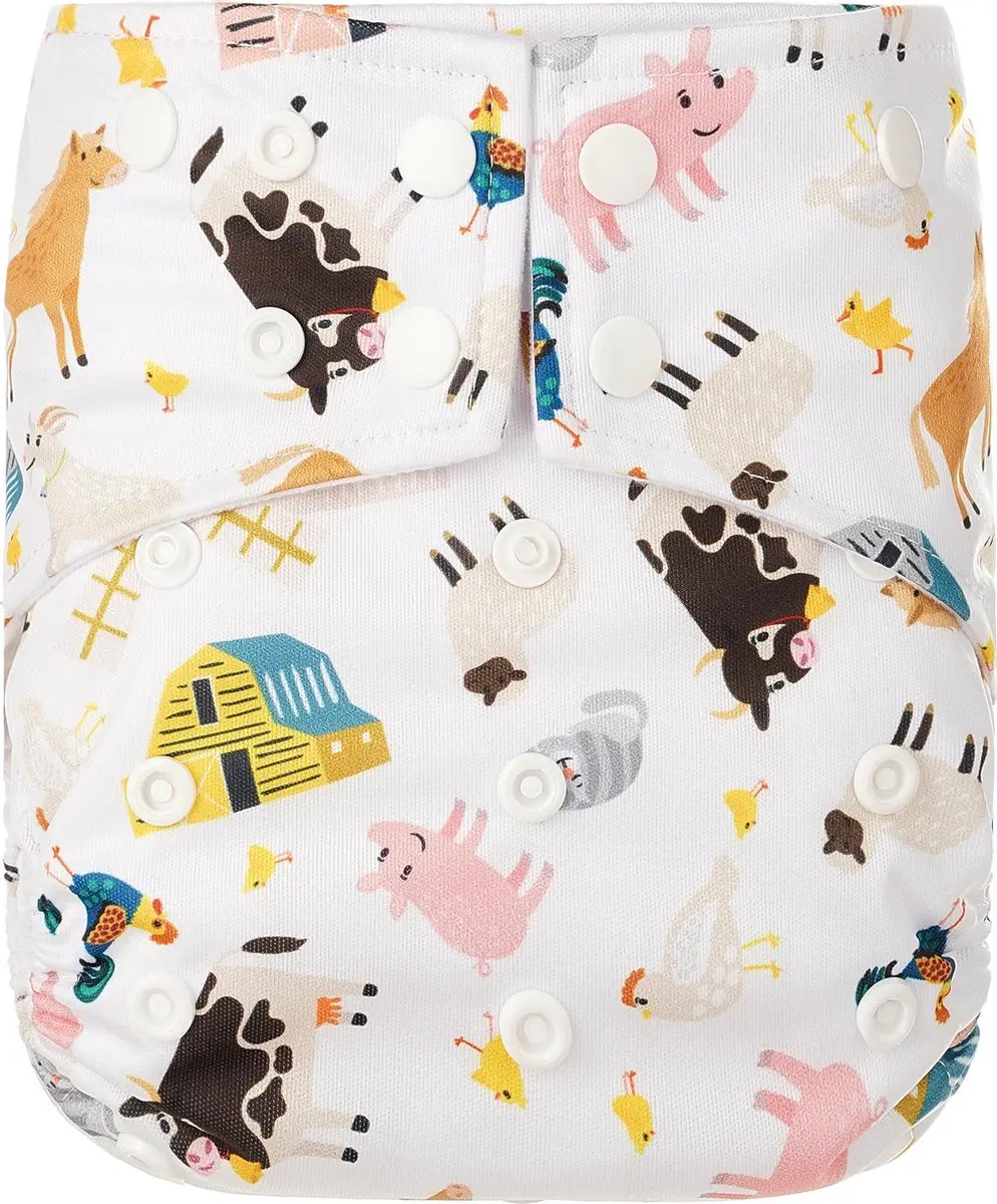 HappyBear Pocketluier Boerderij Wasbare Onesize