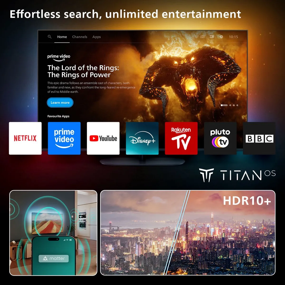 Philips 65PUS8500/12 65 inch QLED TV - 4K - Zwart - afbeelding 6 van 6