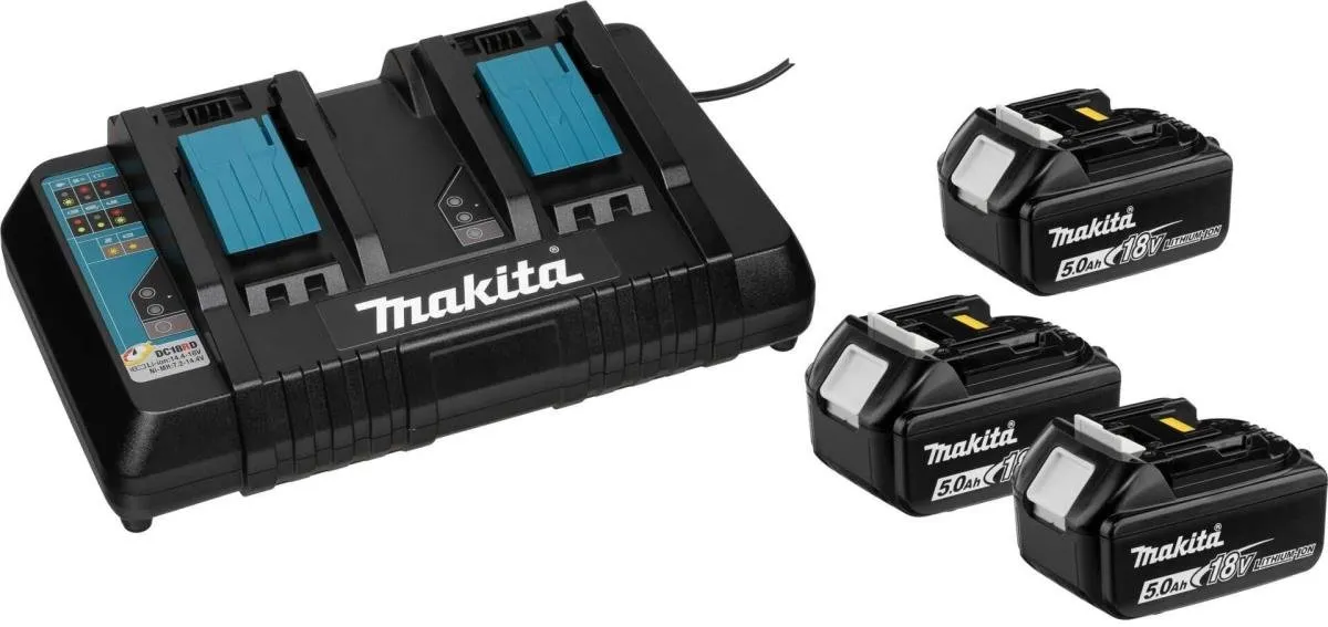 Makita 18V 5Ah Accu Set - 2x + Oplader