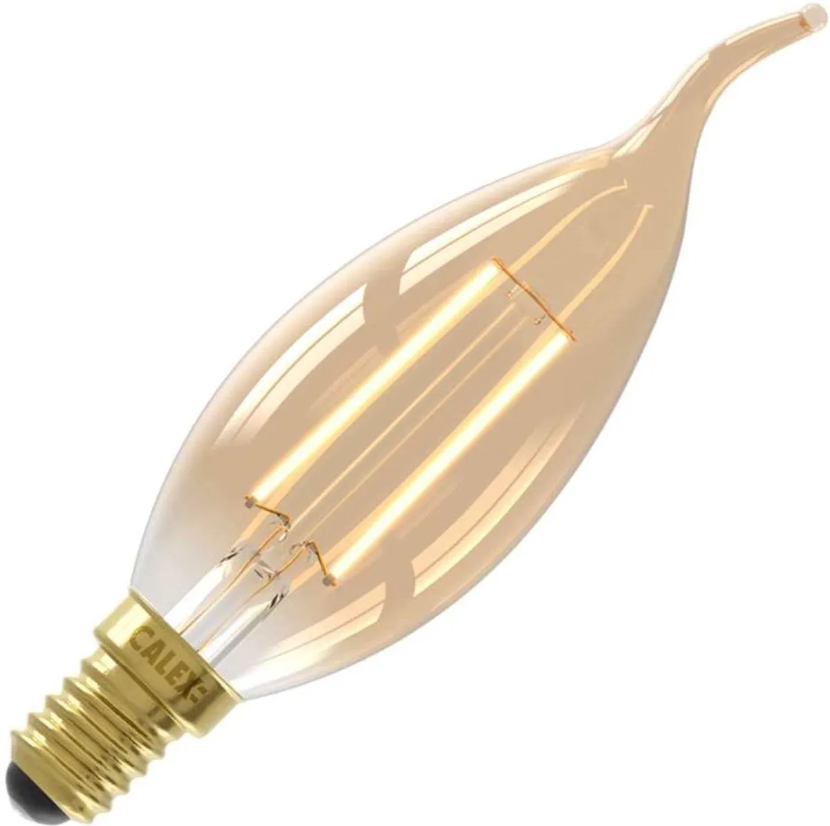 Calex LED Tip Kaarslamp E14 3.5W 250lm - Goud - afbeelding 6 van 6