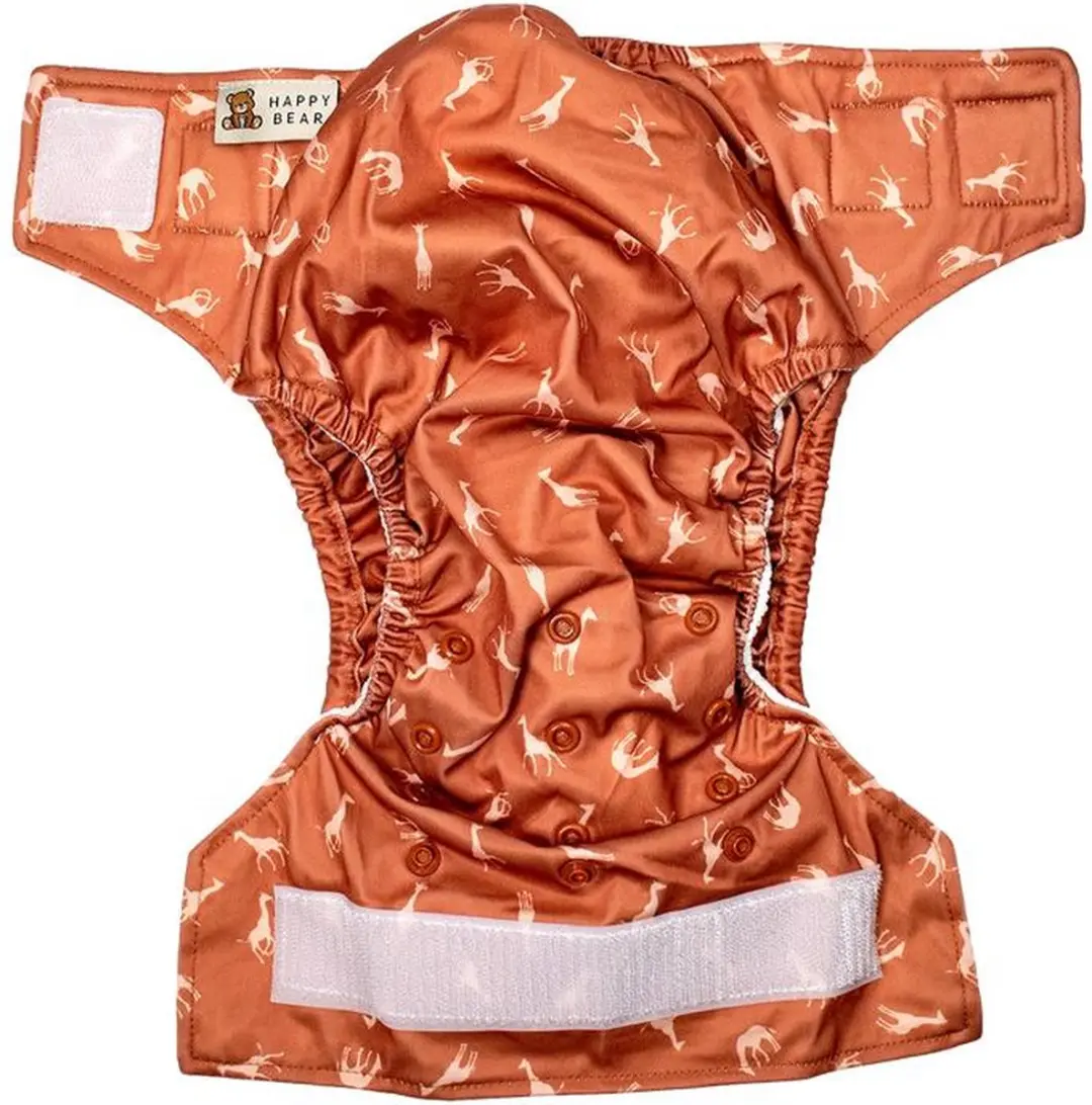 HappyBear All In One Luier Savanna One Size - 4-15kg