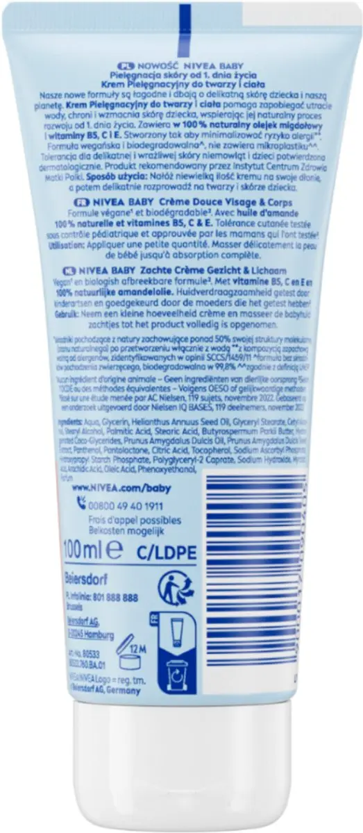 NIVEA Baby Verzorgende Crème 100ml