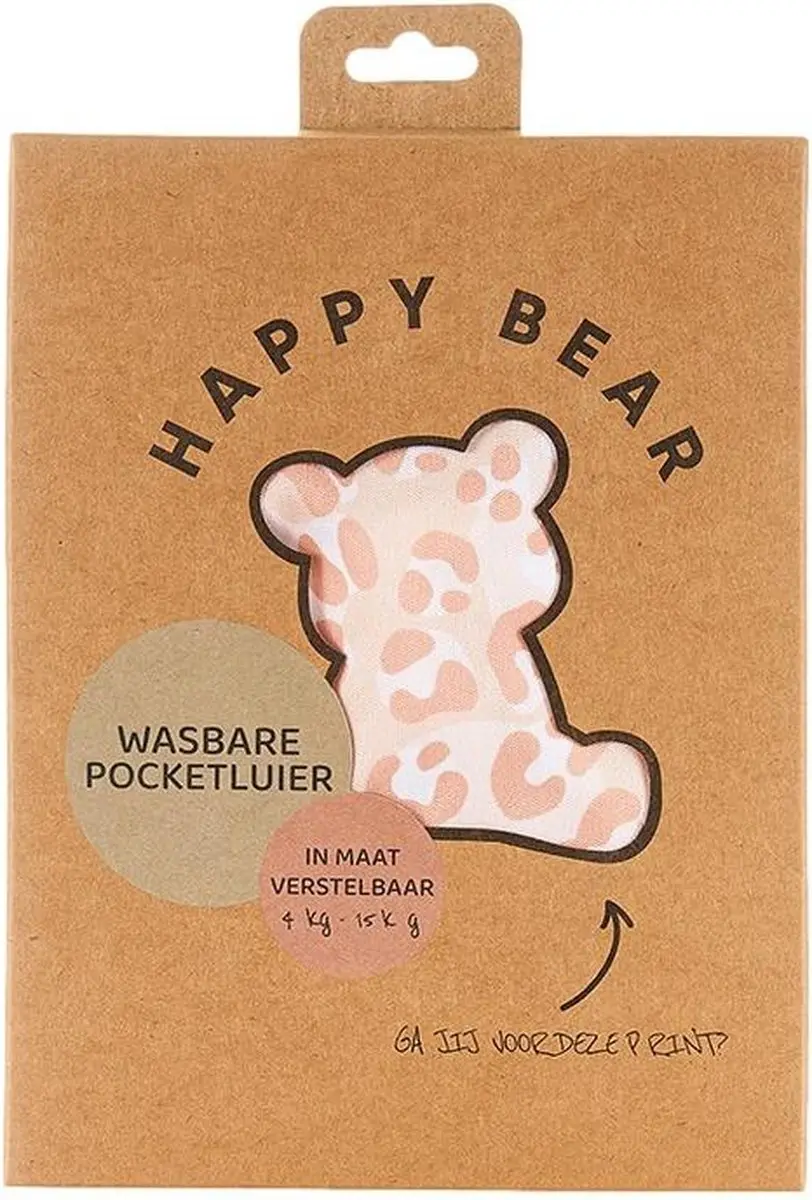 HappyBear Pocketluier Roar Wasbare Onesize 5-17kg - Inclusief boosters