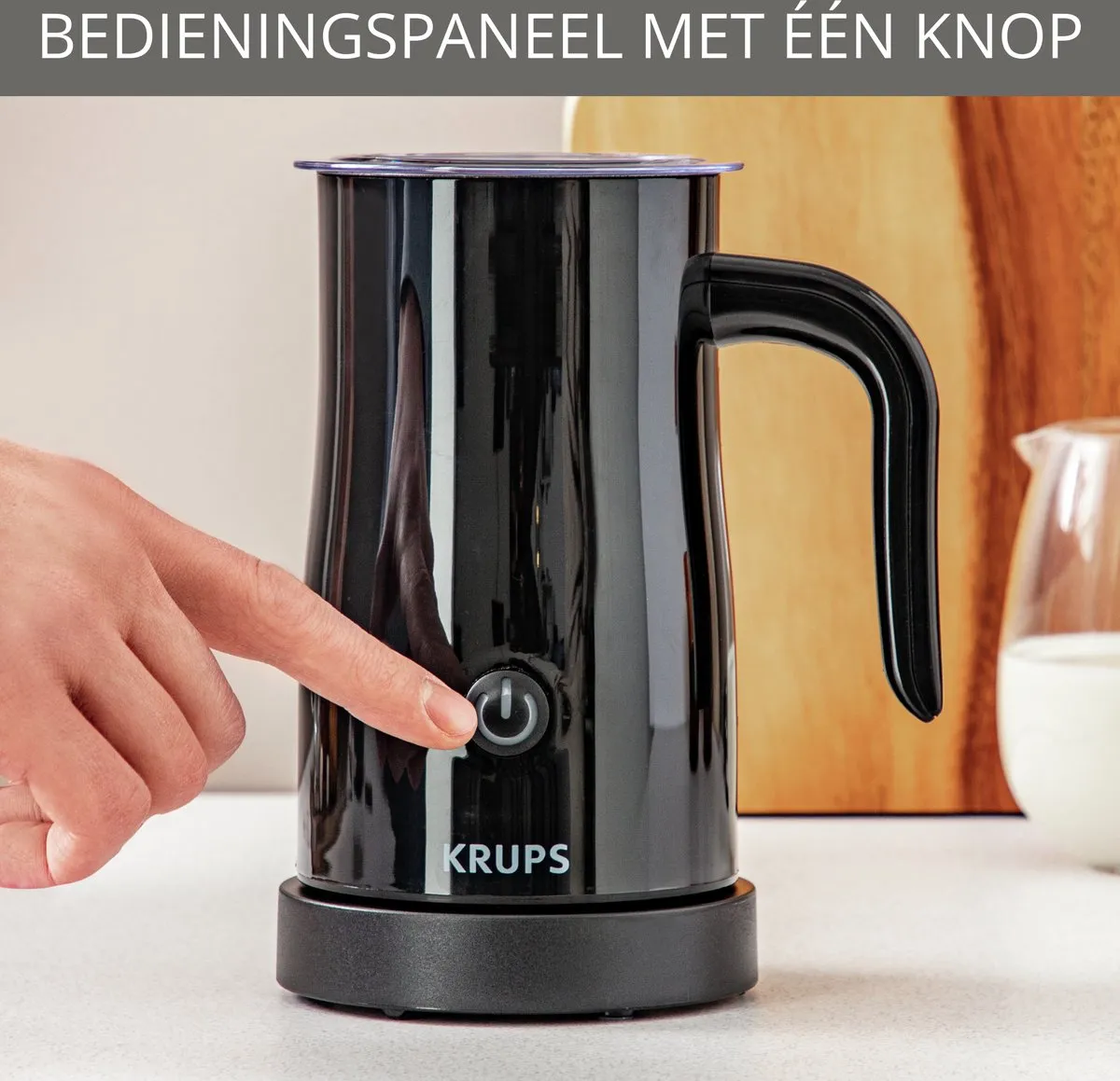 Krups XL1008 Melkopschuimer 300ml - 450W - Zwart