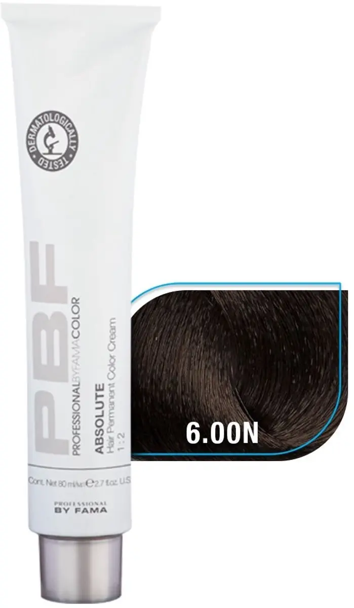 By Fama Dye Color Absolute Naturals Ash PBC Dye 6.00N 80ml
