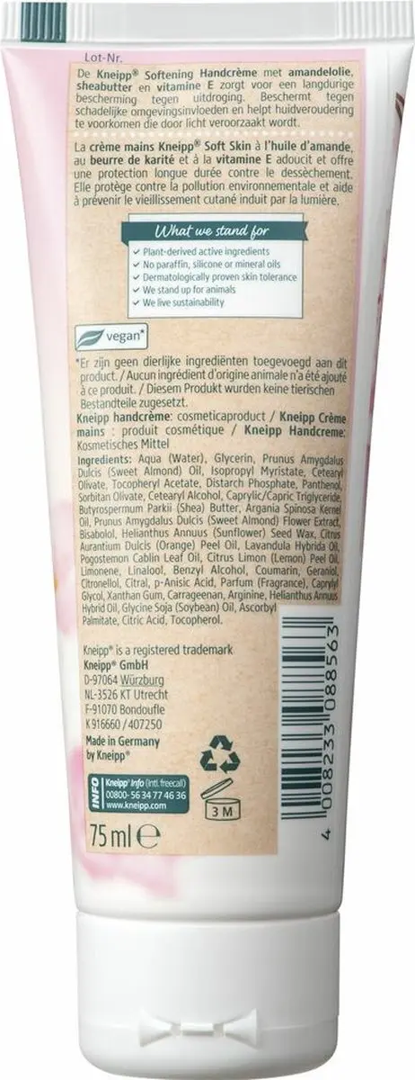 Kneipp Handcrème Amandelbloesem 75ml - 8 Stuks