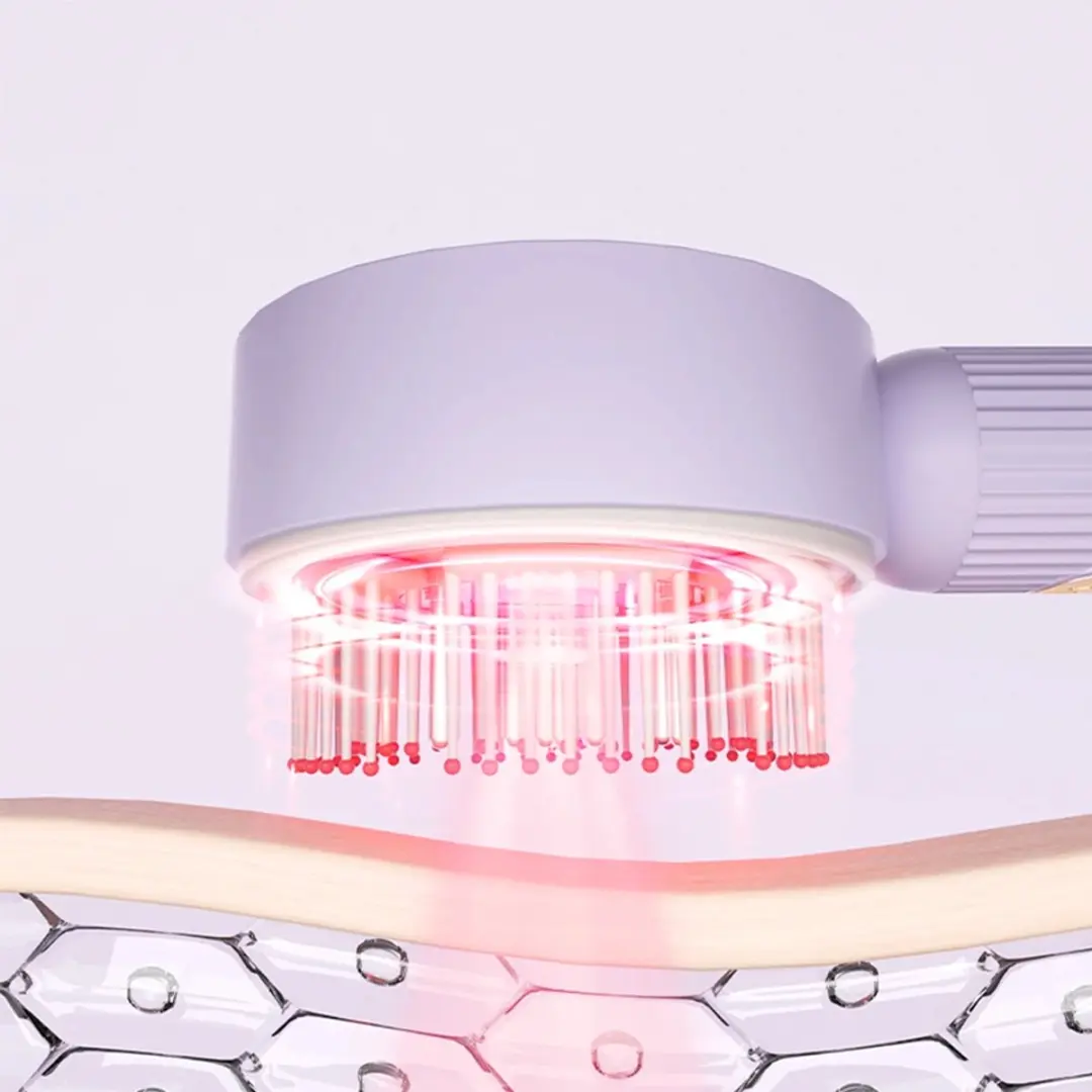 Casmara Hoofdhuidmassageborstel Rood/Blauw Lichttherapie