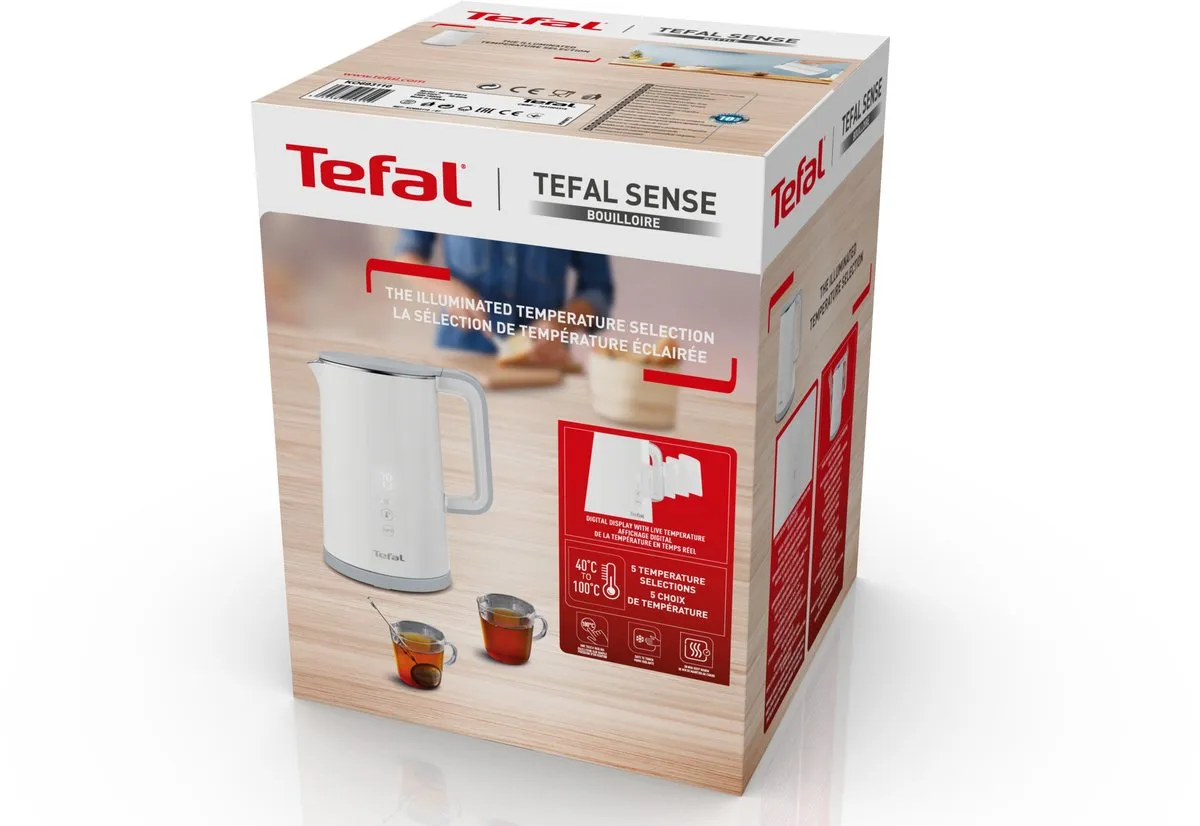 Tefal Sense KO6921 Waterkoker 1,5L - 1800W - Wit