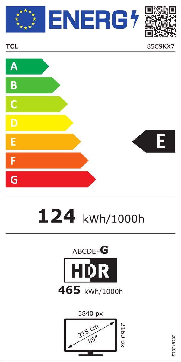 TCL 85C9K - 85 inch - 4K MiniLED - 2025