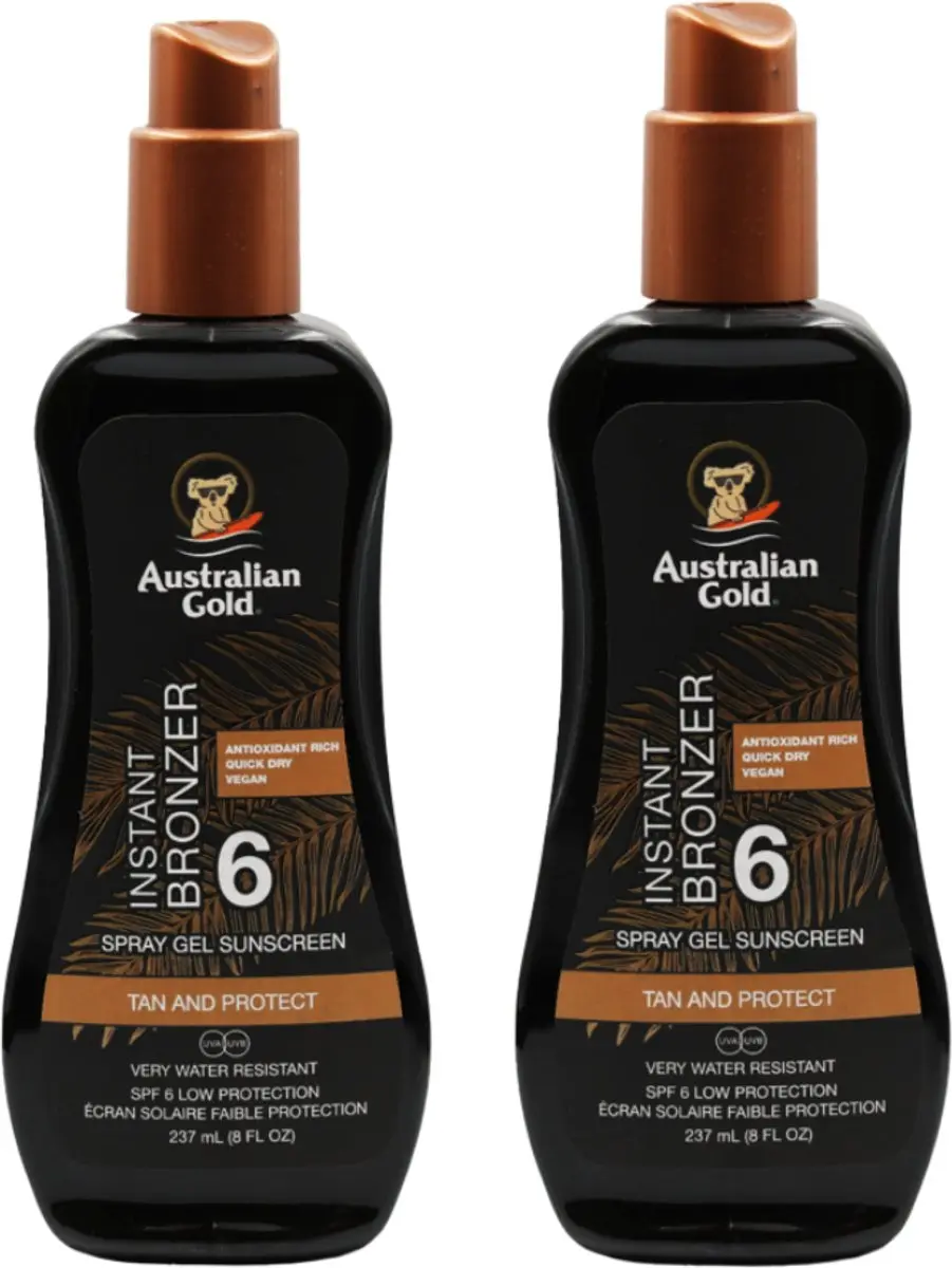 Australian Gold SPF 6 Spraygel met Bronzer 2x237ml