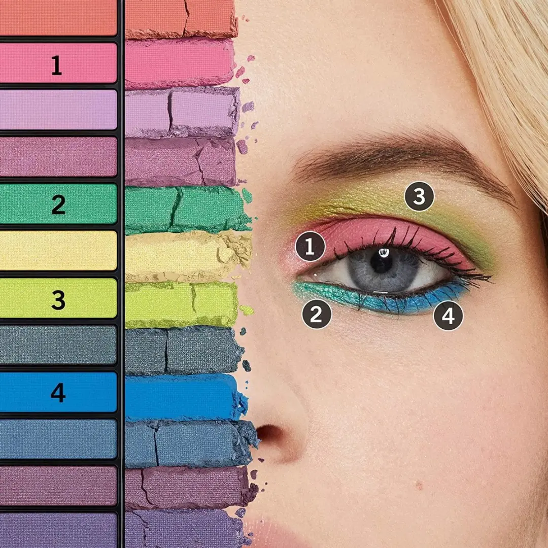 Rimmel London Magnif'Eyes Oogschaduw Palette Rainbow Edition - 14.17g