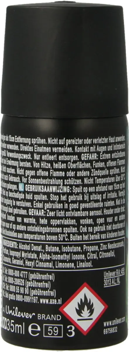 Axe Deo Bodyspray Aqua Bergamot 35ml